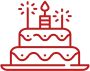 Icône de gâteau d'anniversaire